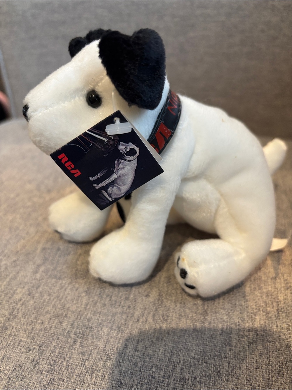 RCA “Nipper” Plush Dog Toy with Collar - Collectible NWT